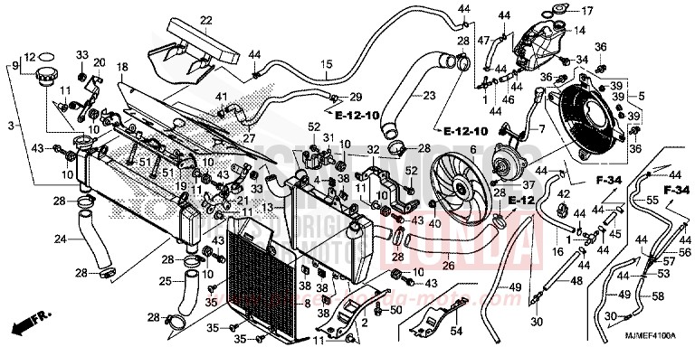 KUEHLER von VFR800X „Crossrunner“ PEARL GLARE WHITE (NHB53) von 2015